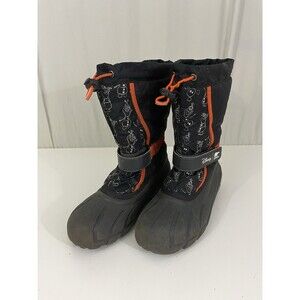 Sorel Disney Olaf Winter Snow Boots Kids Size 6 Olaf Black Pull On Weather Proof